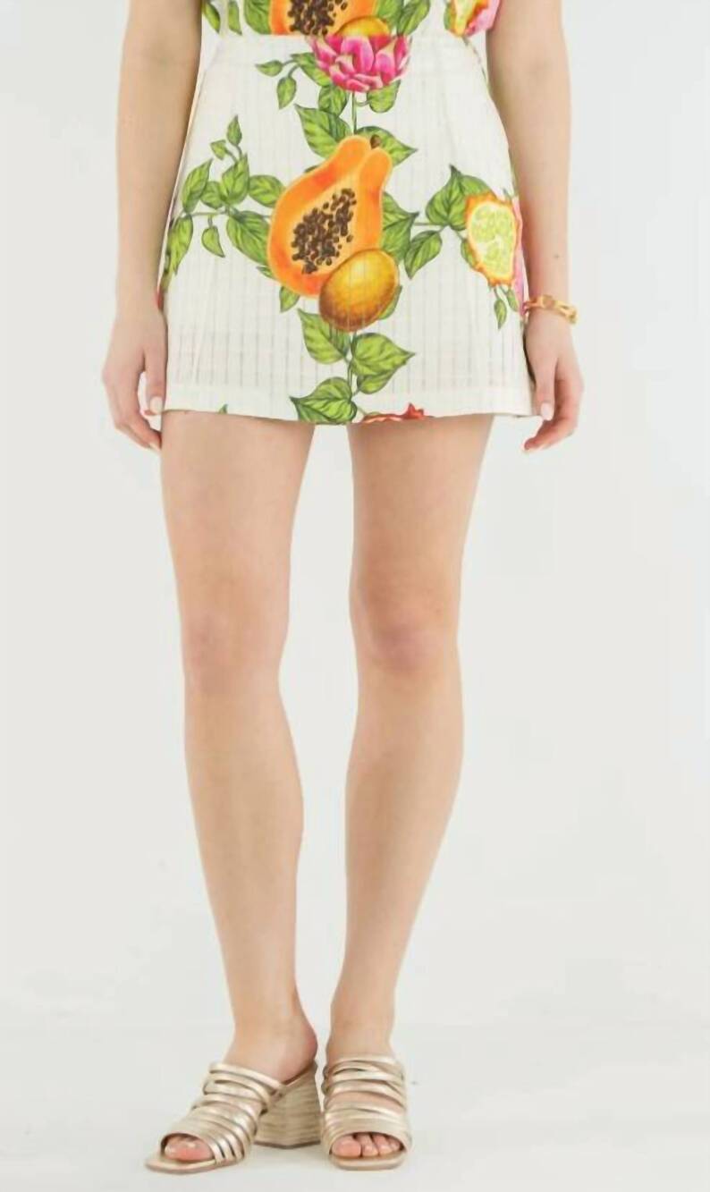 NEW EMILY MCCARTHY social mini skirt in trellis grove